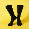 10 paar ademende klassieke halfhoge zwarte katoenen sokken